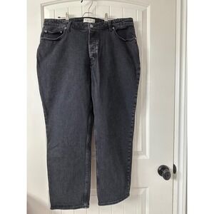 Abercrombie & Fitch The Dad Jeans High Rise Curve Love‎ Black Wash Size 33
